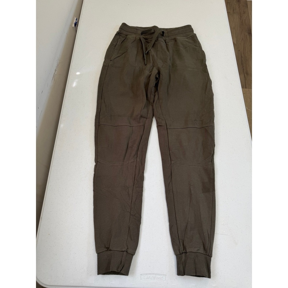 American Tall Mens Joggers Olive Green French Terry Sweatpants MT Tall Medium